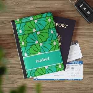 Personalizado Retro Boho personalizado cuero pasaporte cubierta personalizada viaje cartera bolsa personalizada etiqueta de equipaje regalo de luna de miel