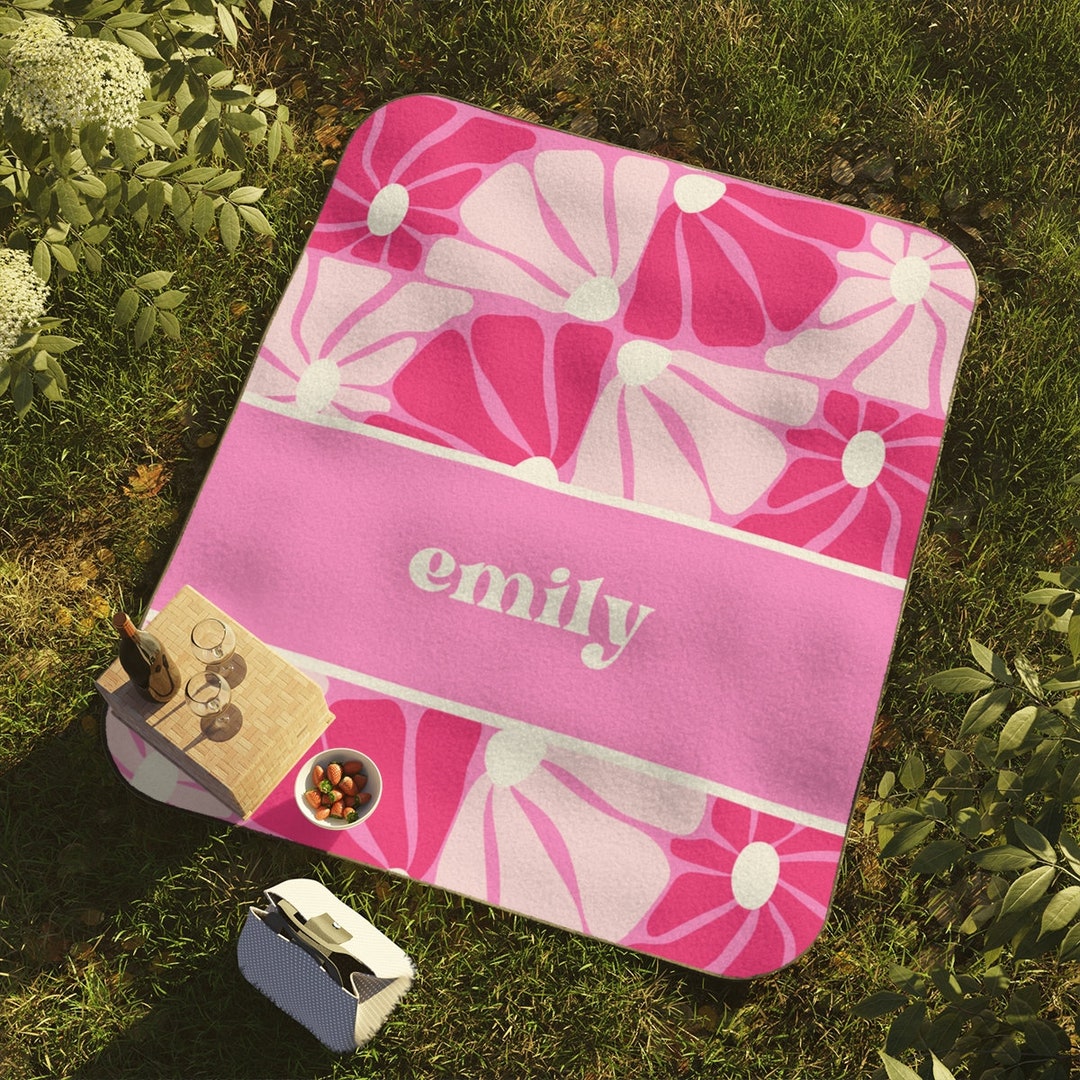 Custom Personalized Beach Picnic Blanket Retro Blanket Etsy