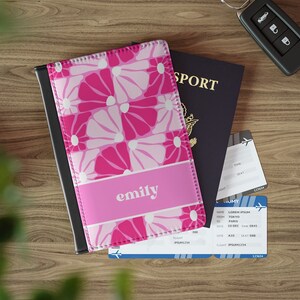 Personalizado Retro Boho personalizado cuero pasaporte cubierta personalizada viaje cartera bolsa personalizada etiqueta de equipaje regalo de luna de miel