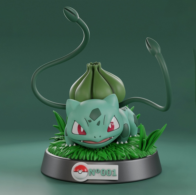 Pokemon Bulbasaur 3D Model Print File Bulbasaur Figure Stl Etsy