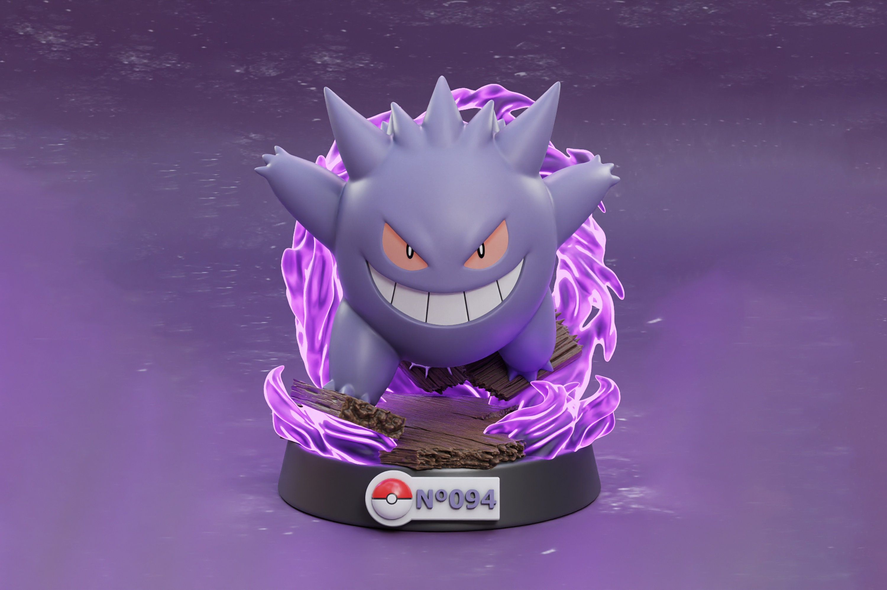 STL file gigantamax gengar pokemon 🐉・3D printable model to