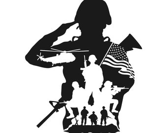 US Soldier Decal Sticker Patriotic Military