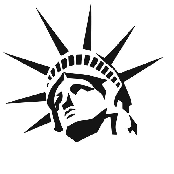 Statue of Liberty Head Decal Sticker Patriotic Military