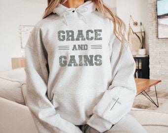 Christian Merch Gifts for Gym Lovers, Positive Hoodie for Jesus Lover, Weightlifting Gift for Powerlifter, Pump Cover Sweatshirt for Women