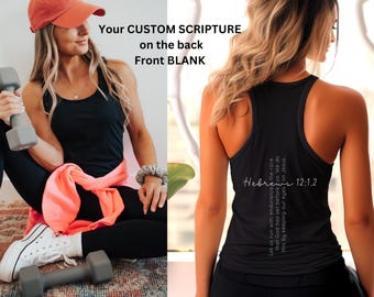 CUSTOM Runners Christian Tank Top Bodybuilding, Christian Merch Activewear Gift for Believer, Workout Clothes, Muscle Tank Gym Gifts for Mom