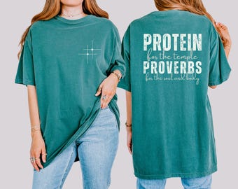 Christian Gym Shirt for Women, Pump Cover Christian Apparel, Oversized Comfort Color T-Shirt, Fitness Motivational Shirts for Gym, Gym Shirt
