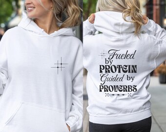 Christian Merch Gift, Oversized Hoodie for Gym, Faith Apparel for Christians, Weightlifting Gift for Power Lifter, Affirmation Hoodie Gift