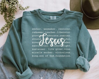 Cristian Crewneck Sweatshirt, Church Sweater, Jesus Hoodie, Christian Asthetic Sweatshirt, Bible Sweatshirt Gift for Christians, Jesus Loves