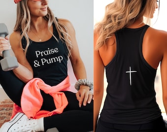 Christian Tank Top for Bodybuilding, Christian Merch Activewear Gift for Believer, Workout Clothes for Jesus Lovers, Gym Gifts for Mom, Pump
