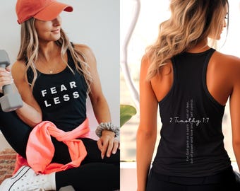 Christian Tank Top - Gym Apparel, Bodybuilding Activewear, Gift for Believer, Workout Gear, Muscle Tank Gym Gifts for Mom, Bible Tank Faith