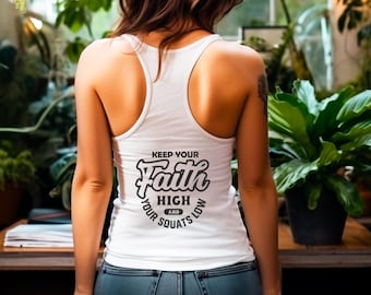 Christian Tank Top for Bodybuilding, Faith Christian Merch Activewear Gift for Believer, Workout Clothes, Muscle Tank Gym Gift for Mom, Pump