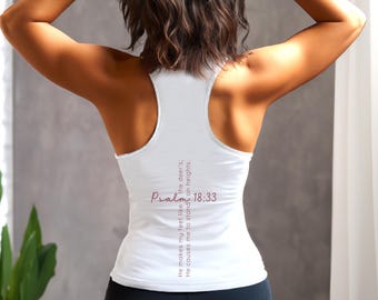 Christian Tank Top for Bodybuilding, She is Steady, Christian Merch Activewear Gift for Believer, Workout Clothes, Gym Gifts for Mom, Pump