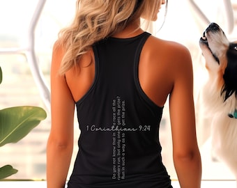 Läufer Christian Tank Top für Läufer, Christian Merch Activewear Geschenk für die Gläubigen, Trainingskleidung, Muskel Tank Gym Geschenke für Mama,