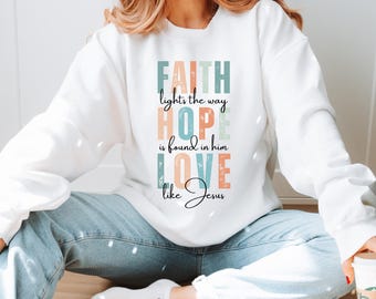 Christian Crewneck Sweatshirt Gift for Mom, Trendy Mamma Sweater, Jesus Hoodie Gift for Believer, Christian Merch, Christian Apparel Gifts