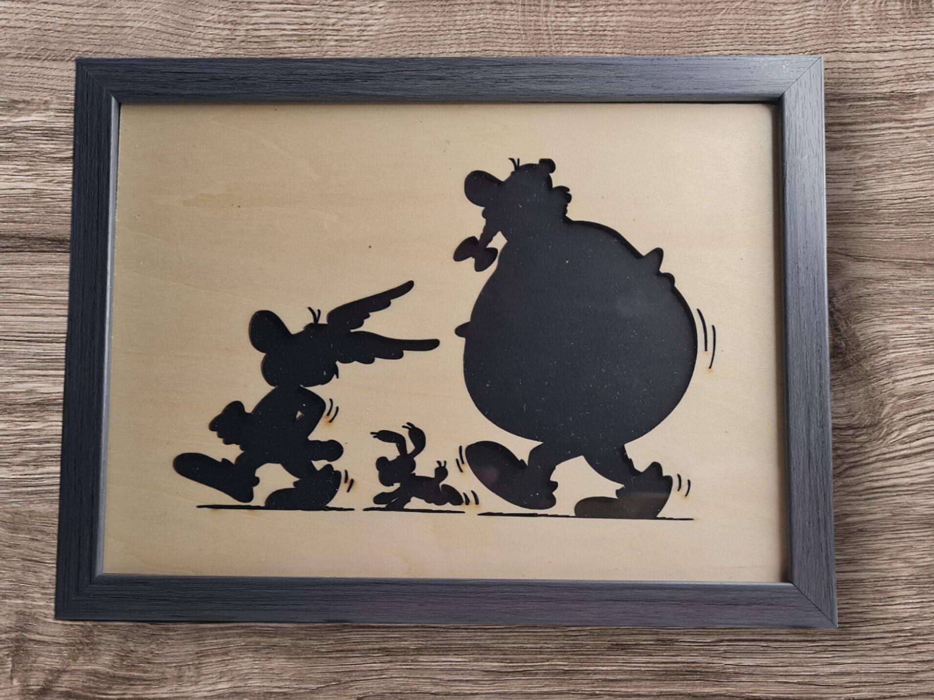 Handmade Asterix Dogmatix and Obelix Comic Frame Comic Art - Etsy