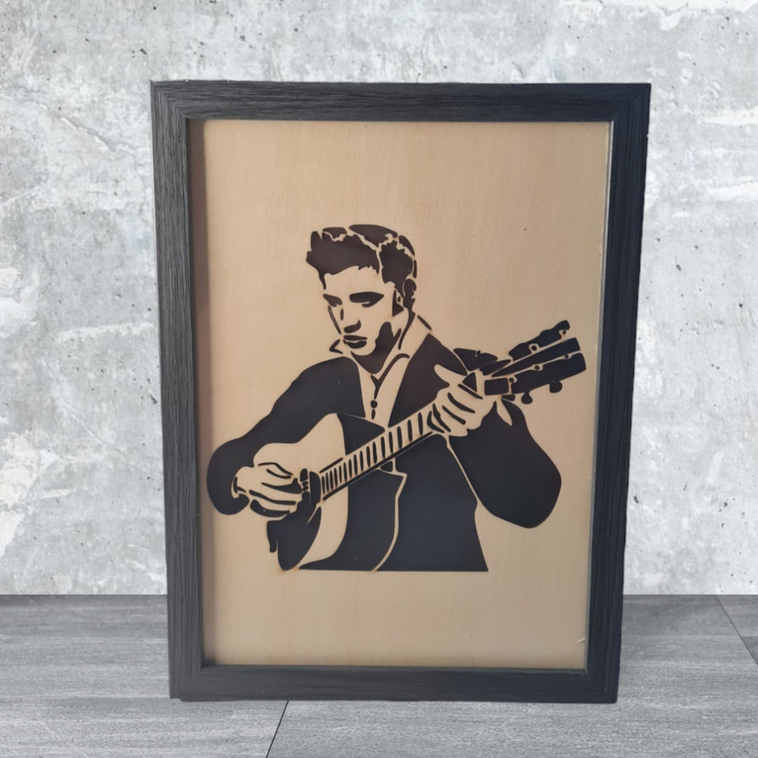 Elvis Frame With His Guitar - Etsy Canada