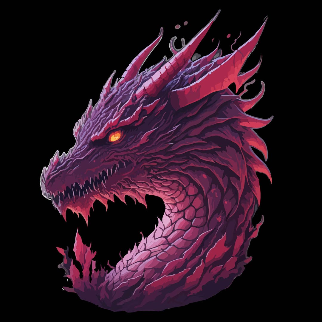 Cabeza de dragón SVG, Dragón SVG, Paquete de SVG de dragón, Clipart de ...
