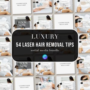 Laser Hair Removal Tips Instagram Template, Laser Hair Removal Quotes, Editable Canva Templates, Customized Social Media Post, Hair Removal