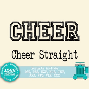 Cheer Applique Word Machine Embroidery File - Instant Download Embroidery Design