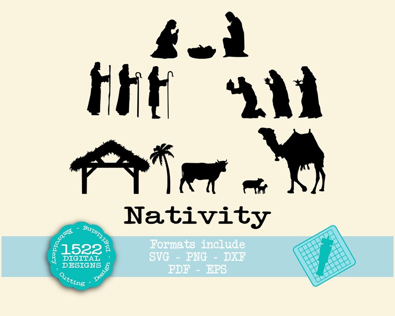 Build Your Own Nativity Scene SVG Cutting File, the Christmas Story