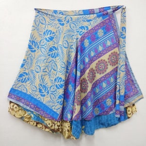 Indian Silk Skirts, Handmade Vintage Silk Skirt, Bohemian Skirts, Wrap sari skirts, Women Hippie Summer Skirts ( Free Delivery )