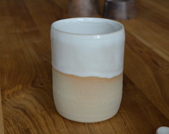 Stoneware mug or cup, hand-made coffee cup, modern design