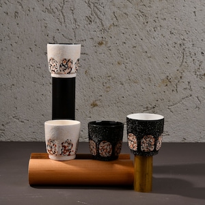 Handmade Ceramic Cups: Earth Tones, Abstract Patterns, Espresso Cup, and Minimal Design Mugs - Perfect for Your Morning Coffee or Tea