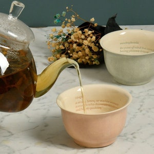 Handmade Unique Ceramic Mugs with Heartfelt Message - Perfect Gift for Friends  - Share the Beauty of Words and Moments through Every Sip