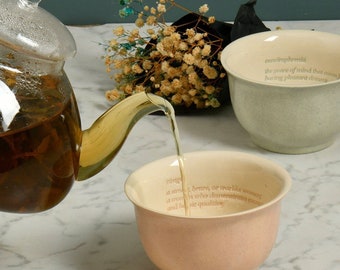 Handmade Unique Ceramic Mugs with Heartfelt Message - Perfect Gift for Friends  - Share the Beauty of Words and Moments through Every Sip