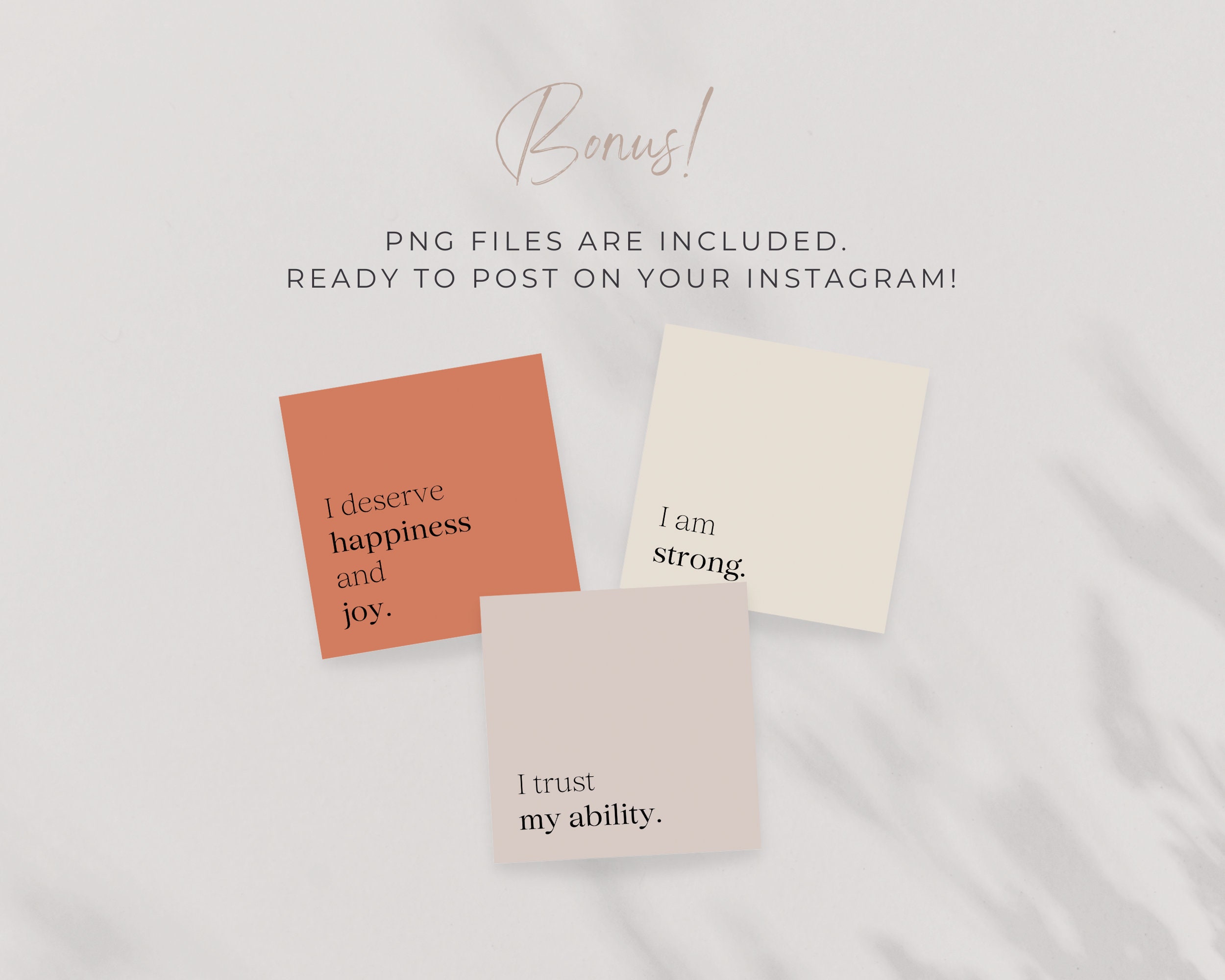 Positive Affirmation Cards, Printable Affirmations, Editable