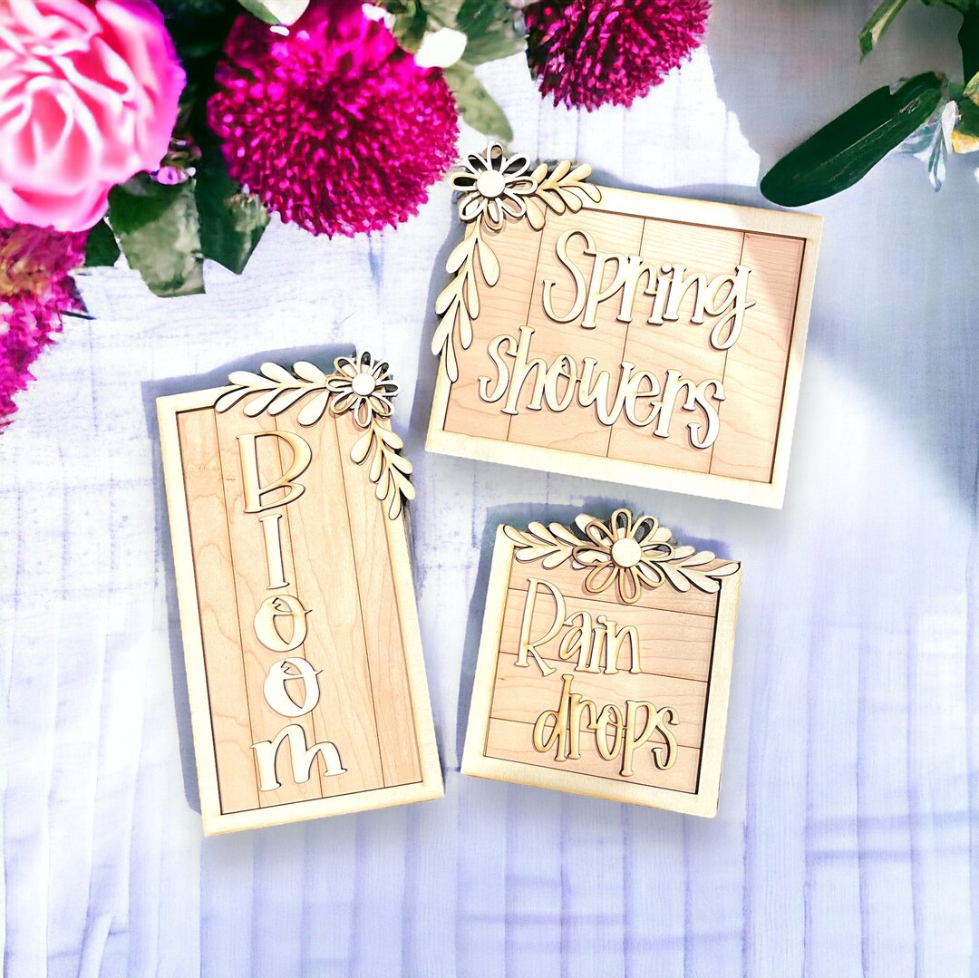 Spring Trio Signs - Etsy