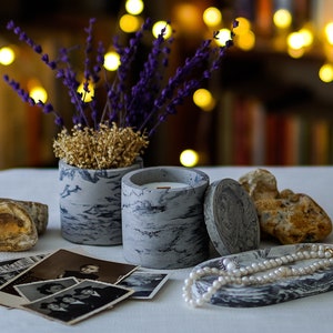 Concrete Soy Wax With Lid - Cement Candle - Scented Soy Wax Candle