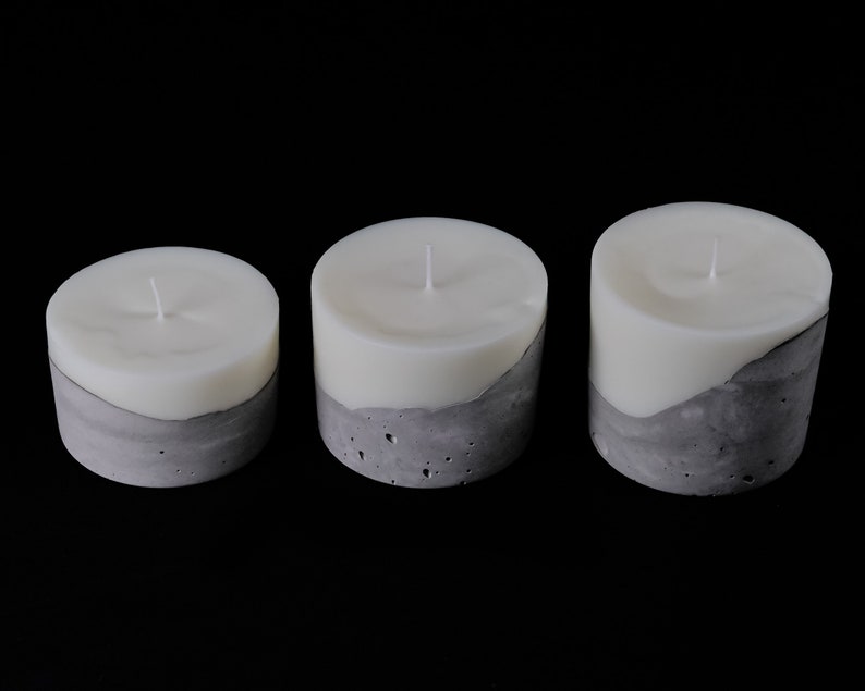 Artisan&Luxury Candle Gift, Concrete Soy Candle Set with Scent Options Luxury Candle Cement Candle image 8