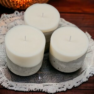 Artisan&Luxury Candle Gift, Concrete Soy Candle Set with Scent Options Luxury Candle Cement Candle image 5