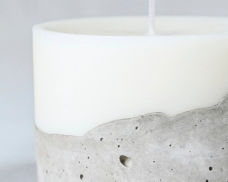 Artisan&Luxury Candle Gift, Concrete Soy Candle Set with Scent Options Luxury Candle Cement Candle image 7