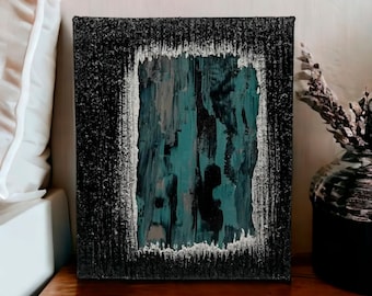 Cosmo Green Textured Wall Art - Concrete Abstract Painting- 3D Painting