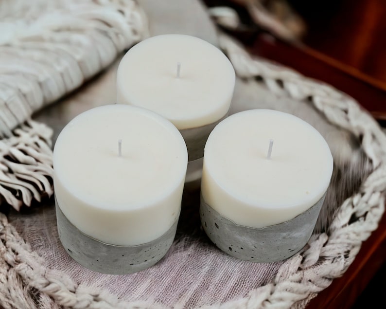 Artisan&Luxury Candle Gift, Concrete Soy Candle Set with Scent Options Luxury Candle Cement Candle image 6