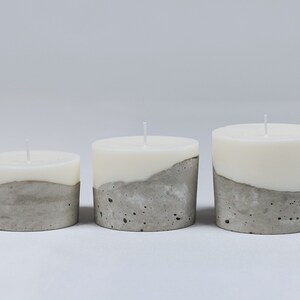 Artisan&Luxury Candle Gift, Concrete Soy Candle Set with Scent Options Luxury Candle Cement Candle image 9