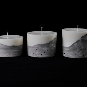 Artisan&Luxury Candle Gift, Concrete Soy Candle Set with Scent Options Luxury Candle Cement Candle image 10