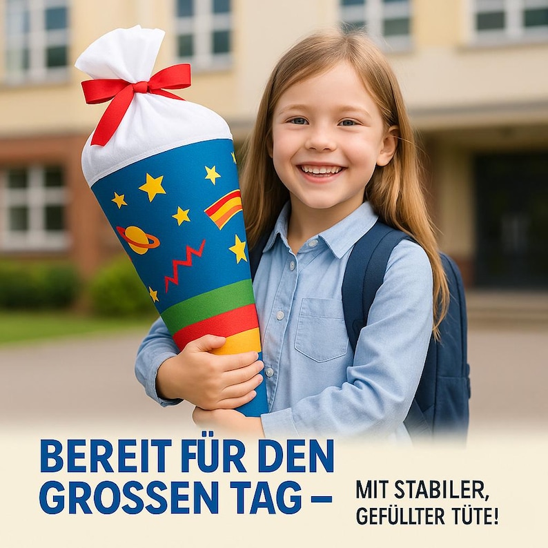 Schultüte Kissen, Kissenfüllung, (70 / 50 /35 cm) Füllkissen in Kegelform | Die Einlage für die Zuckertüte image 6