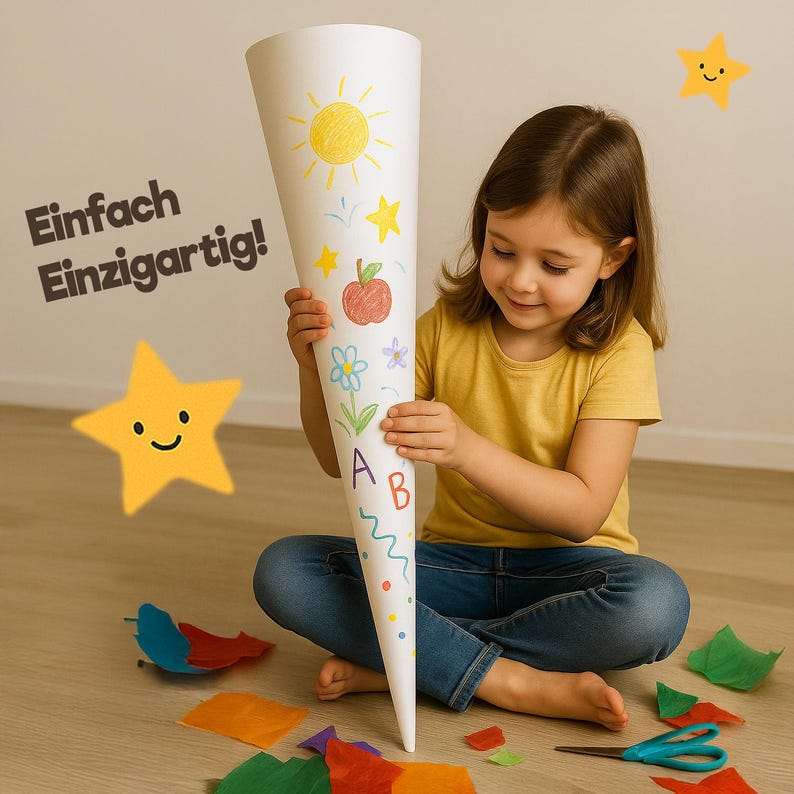 Schultüte Kissen, Kissenfüllung, (70 / 50 /35 cm) Füllkissen in Kegelform | Die Einlage für die Zuckertüte image 8