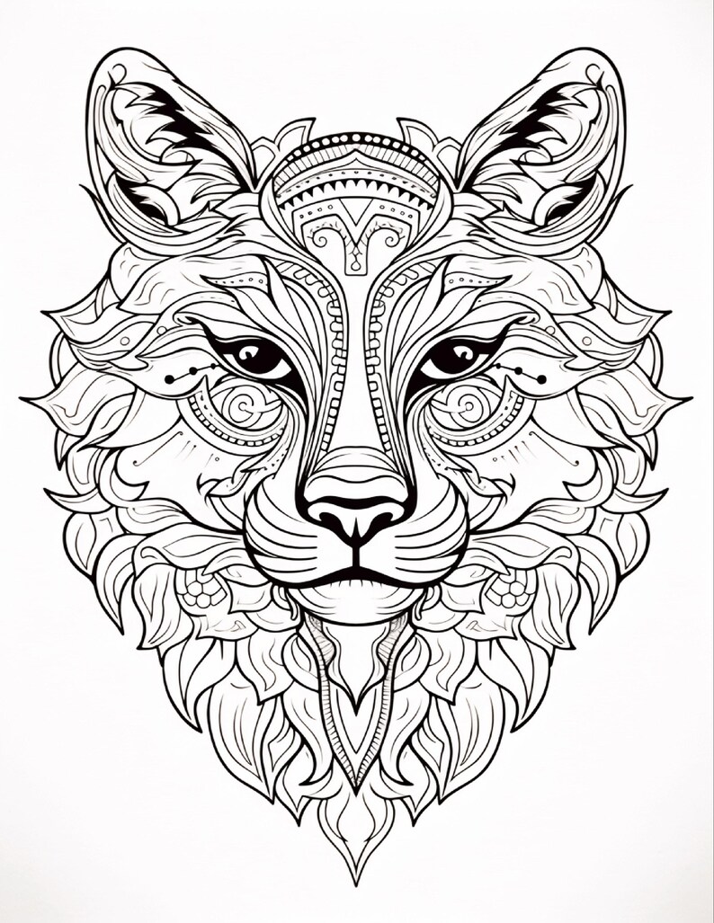 50 Printable Coloring Pages Animal Mandala Coloring Pages For Adults 