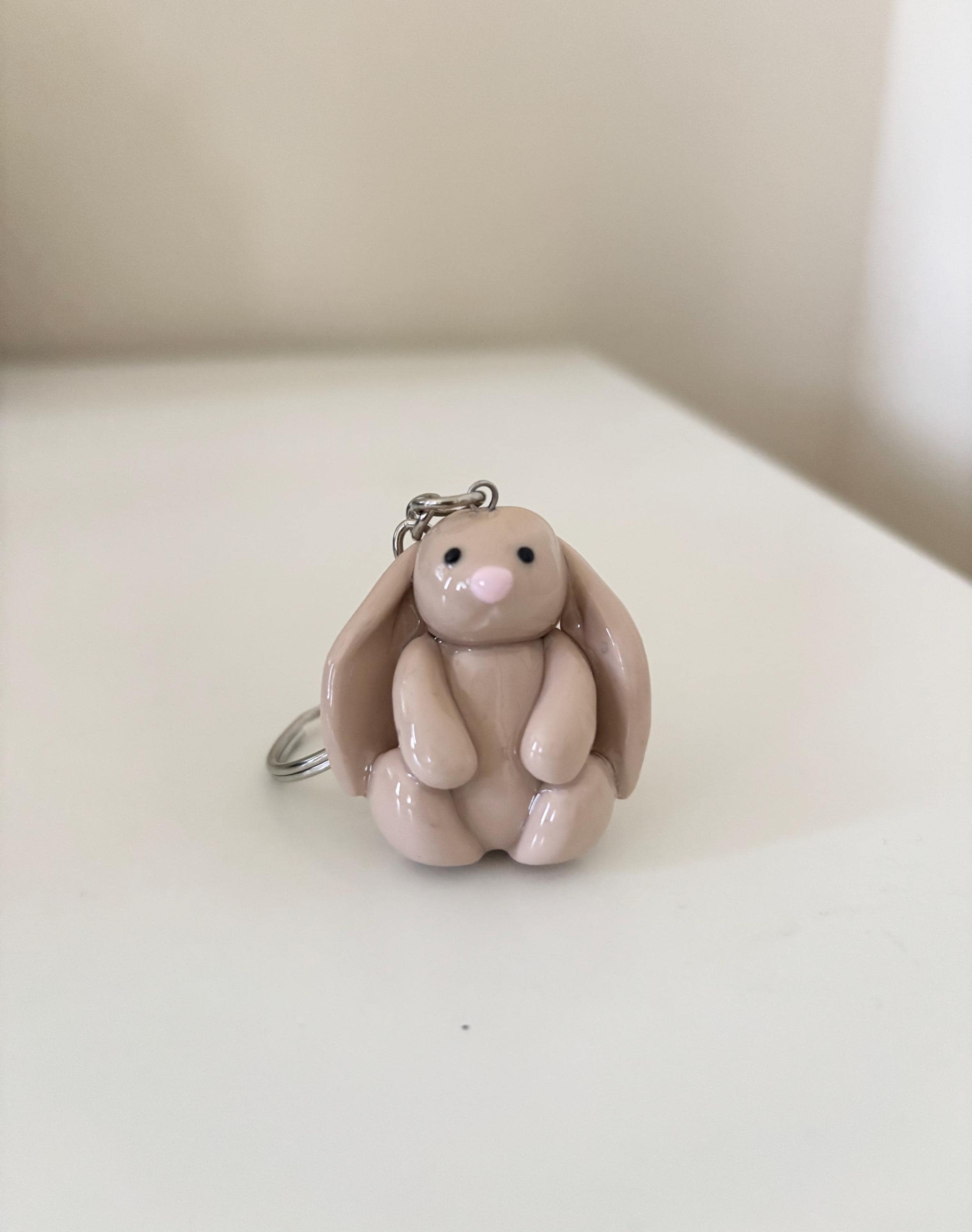 Jellycat Bashful Bunny Keyring - Handmade Polymer Clay Charm - Etsy