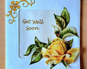 Handmade Get Well Soon greeting card