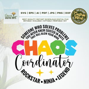 Chaos Coordinator Definition Svg, Chaos Definition Png, Funny Definition Svg, Cricut, Chaos Coordinator Png, sublimation, Funny Mother's Day
