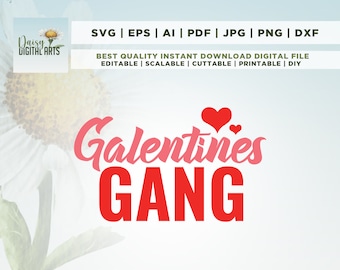 Galentine Gang SVG, Girl Gang svg, Png, Svg, Cute Girls Valentine SVG, Bestie Valentines Day svg, BFF Valentine svg, Instant download.