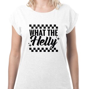 What The Helly SVG, Cricut, Png, Svg, sublimering, trendig Rad PNG, sarkastisk humor, schackrutig PNG, trendig rolig grafisk t-shirt, sublimering. bild 2