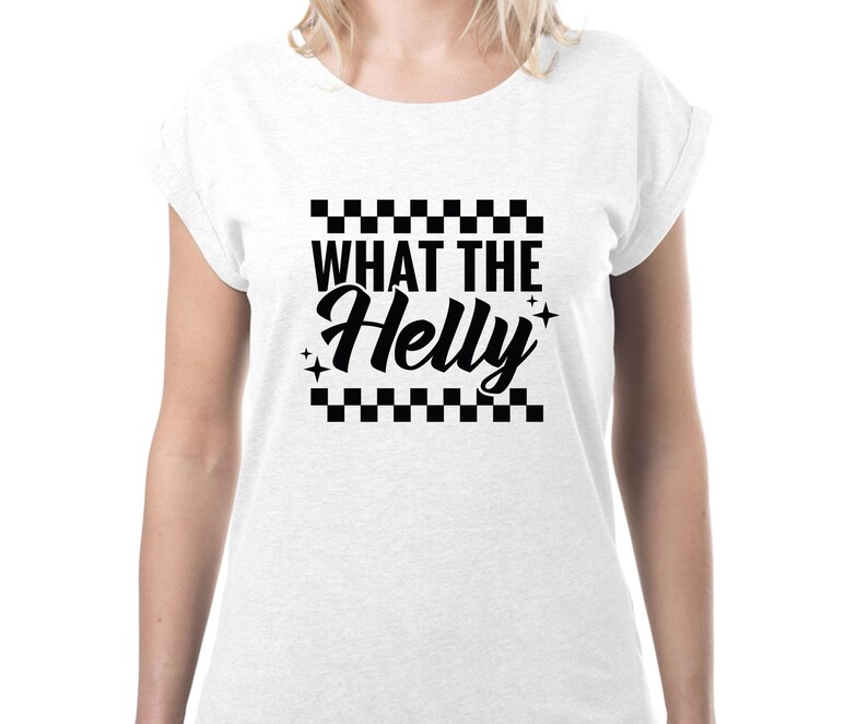 What The Helly SVG, Cricut, Png, Svg, sublimering, trendig Rad PNG, sarkastisk humor, schackrutig PNG, trendig rolig grafisk t-shirt, sublimering. bild 2