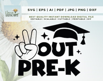 Pre K Svg, Prek Graduation Svg, Preschool Graduate Gift, Digital Sublimation, Last Day of School 2022, Png for Kids, Silhouette, Cricut, Png