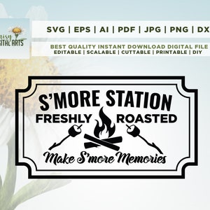 Making Smore Memories SVG, Camping svg, Smores svg, Smore Station svg, Summer Svg, Camper svg, Cut File, Cricut, Png, Svg, sublimation